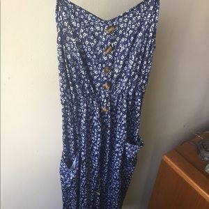 Navy floral dress